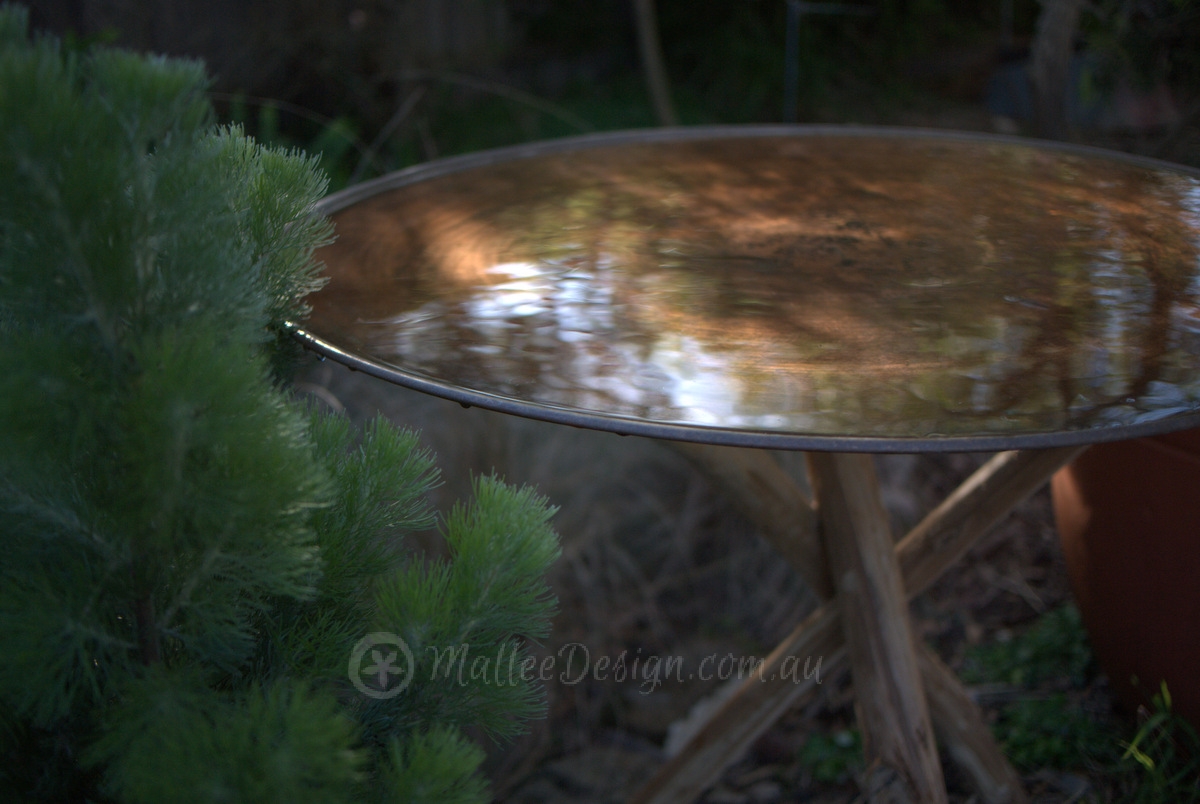 Eucalyptus Tripod Bird Bath